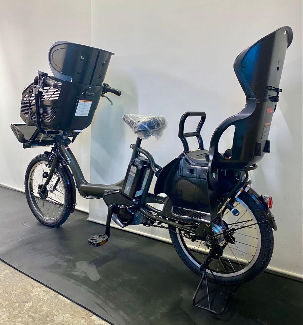 1年保証 ヤマハ　パスキッス　20インチ　カーキ色　子供乗せ　電動アシスト自転車