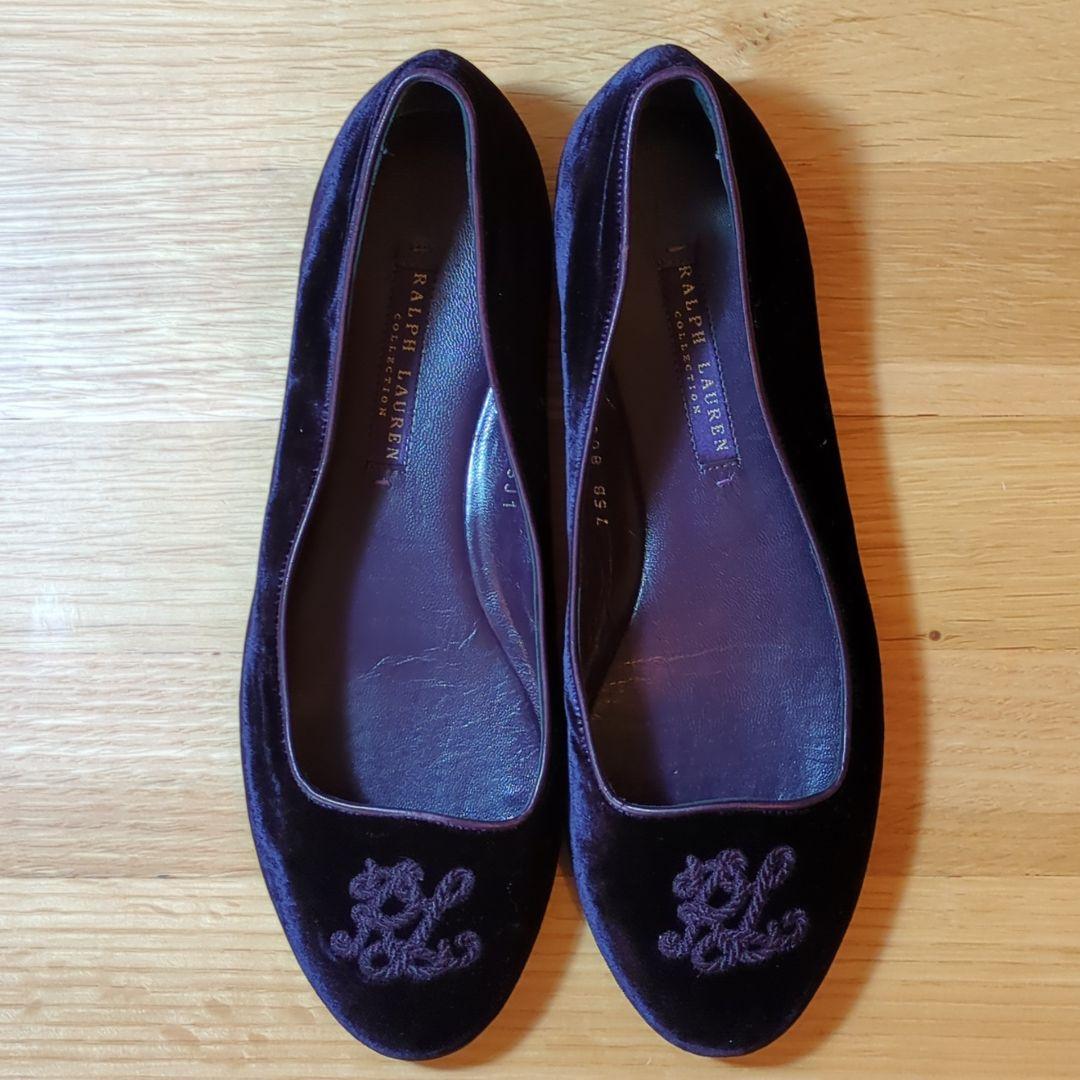 美品★ラルフローレン バレエ　フラットシューズ パンプス 紫