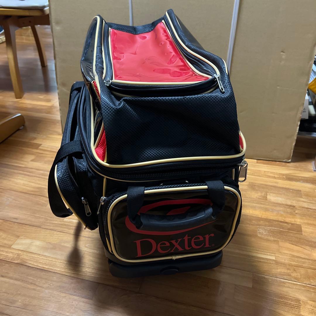 ボウリング用バッグ 赤と黒 dexter デクスター キャスター付き