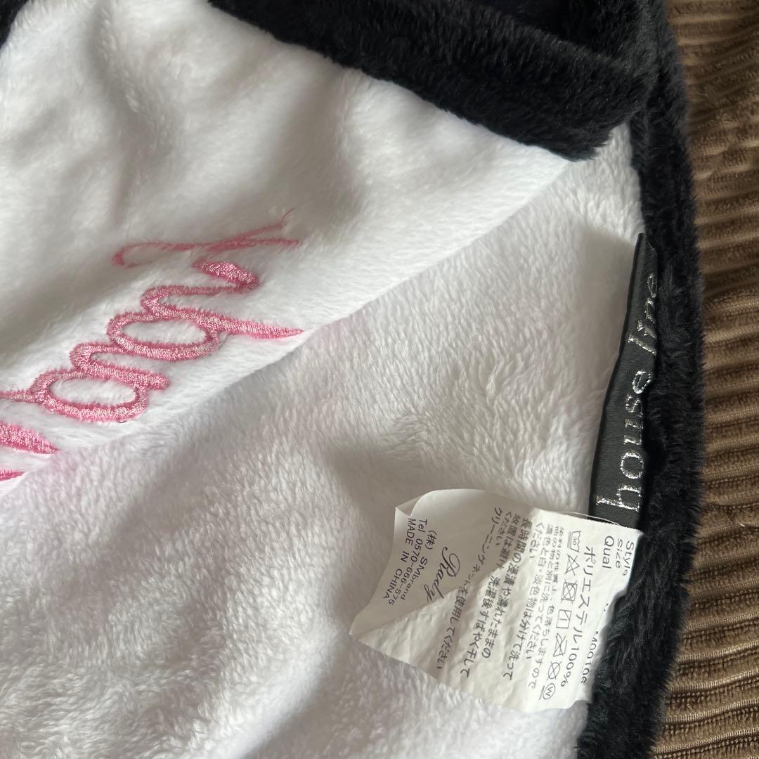 Rady ブランケット　膝掛け　エレフラ　ブラック＆ホワイト　２枚セット