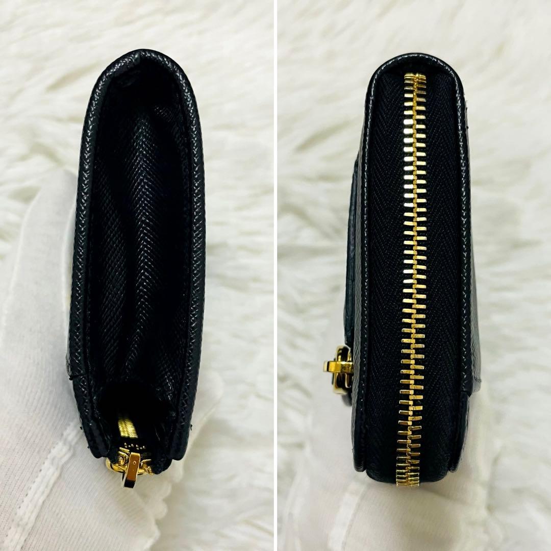 極美✨PRADA キーリング付 キーケース ケース レザー ブラック