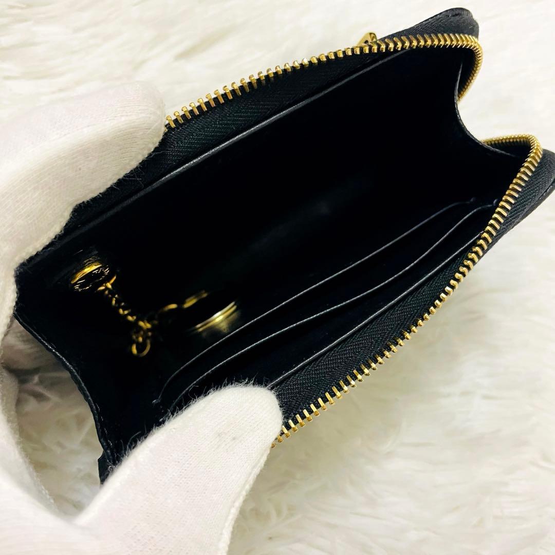 極美✨PRADA キーリング付 キーケース ケース レザー ブラック