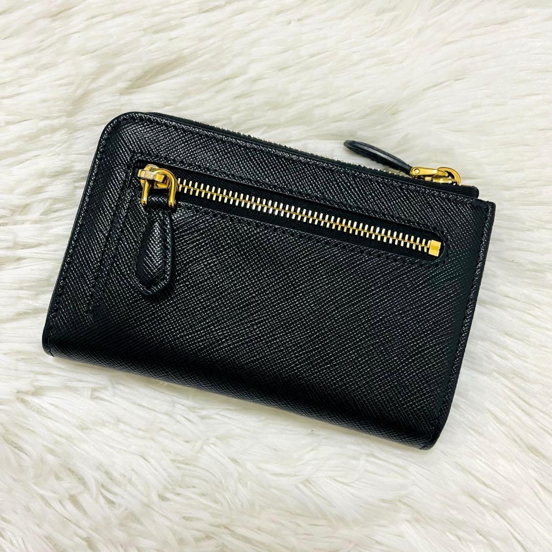 極美✨PRADA キーリング付 キーケース ケース レザー ブラック