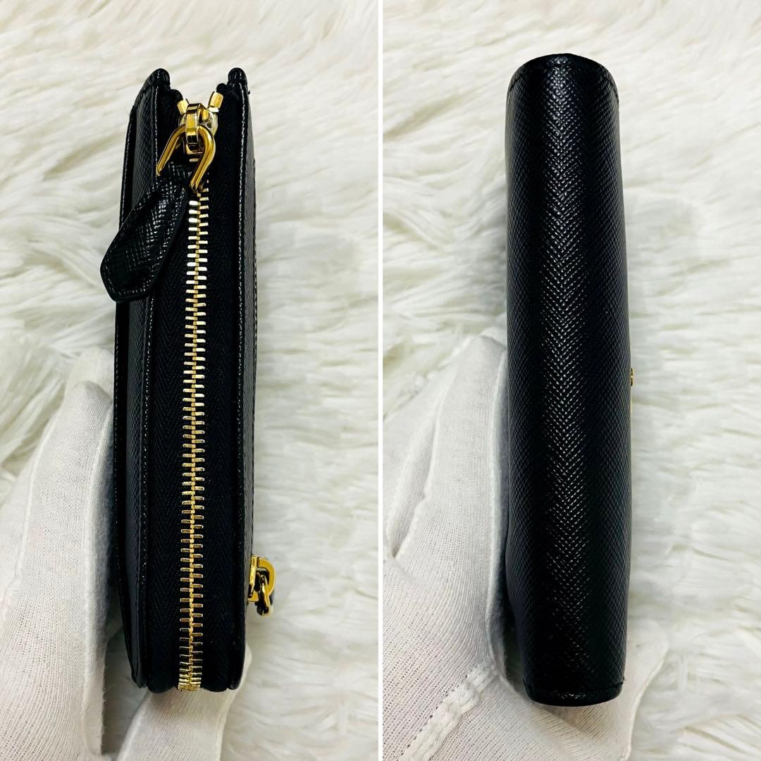 極美✨PRADA キーリング付 キーケース ケース レザー ブラック