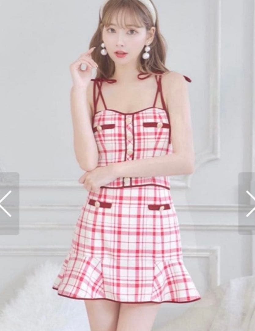 Sugar チェックリボンドレス