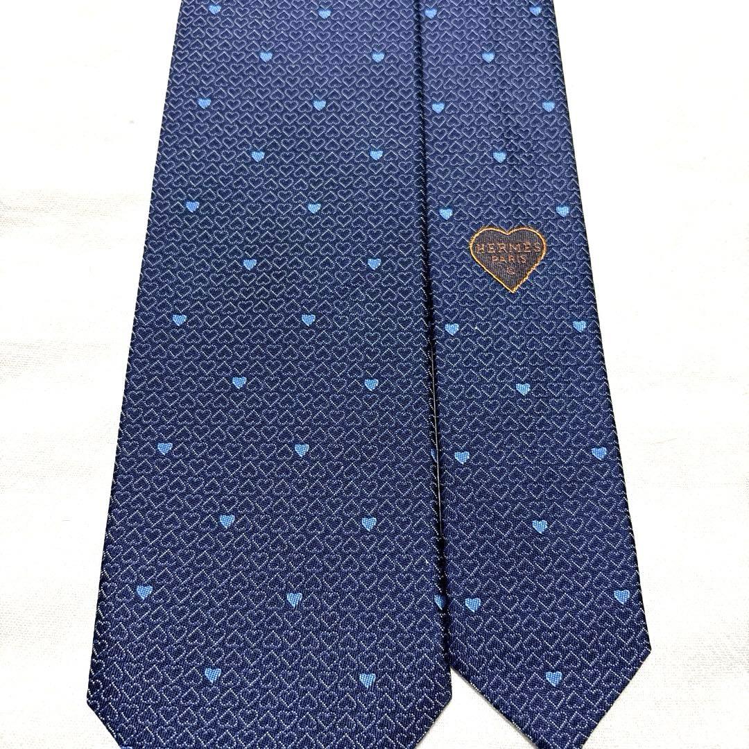 HERMES エルメス　ネクタイ　ハート　ラブ　ダーリン　美品