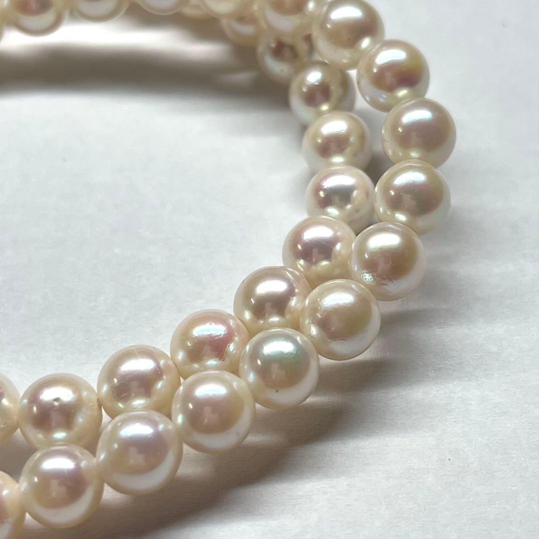 照り強✨鑑別書付き✨オーロラ干渉色✨あこや真珠 7.1mm パールネッレス