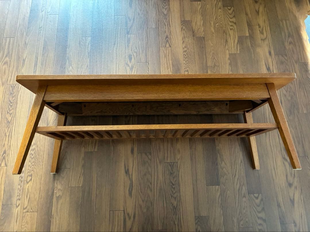 DH TEA TABLE WITH SHELF L ダークブラウン