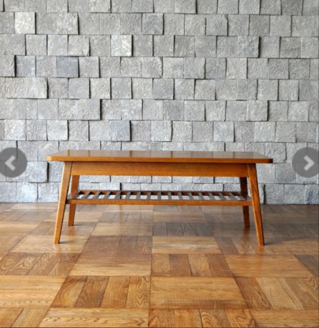 DH TEA TABLE WITH SHELF L ダークブラウン