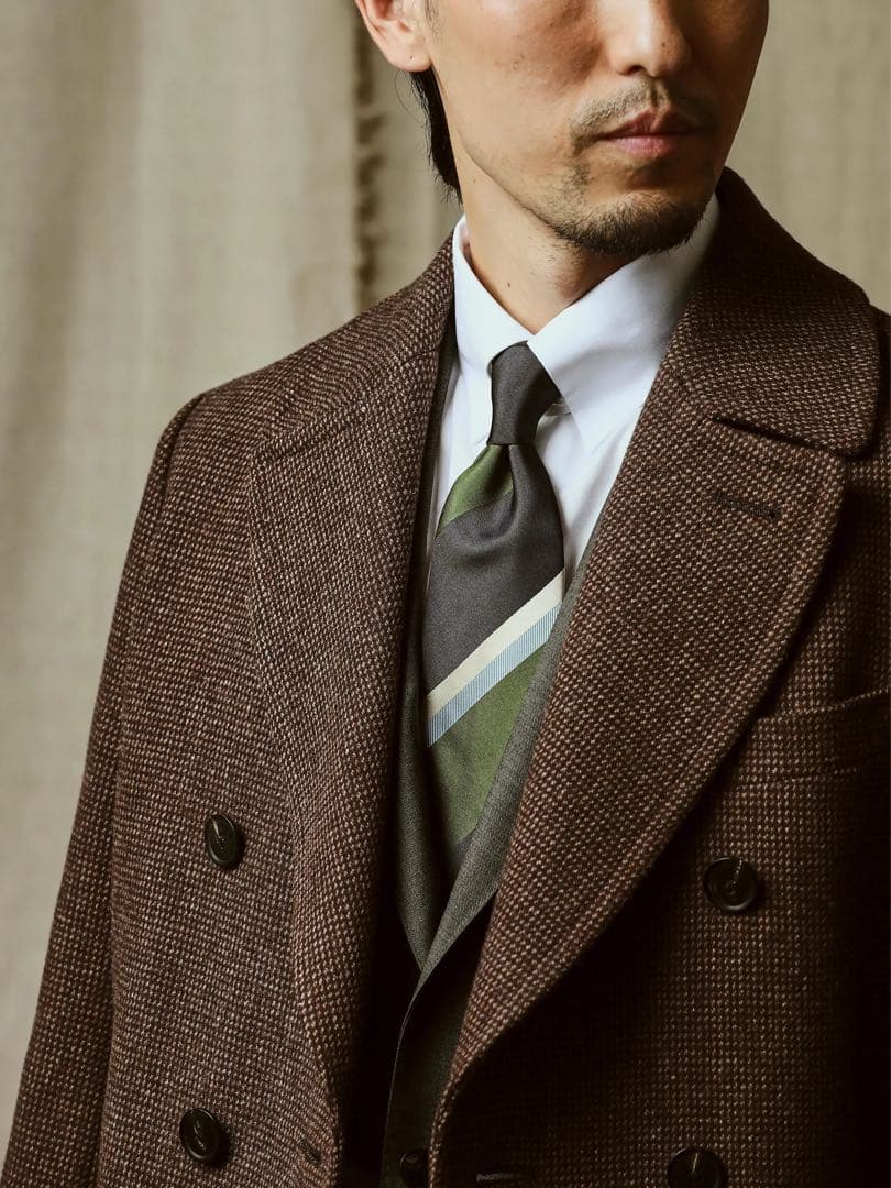 極美品 Universal Language ブリティッシュウールコート