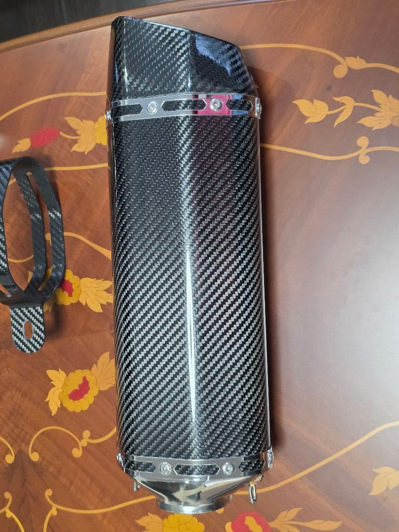 綺麗 LCIPARTS ツインエンドカーボンマフラー 60.5 汎用サイレンサー