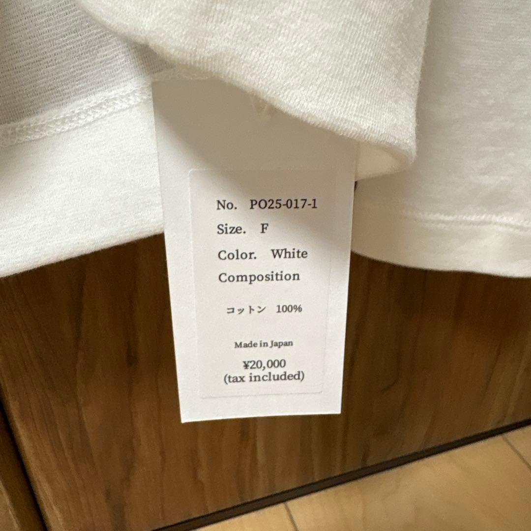 試着のみ　PHERE Scheat 2way drape tops_white