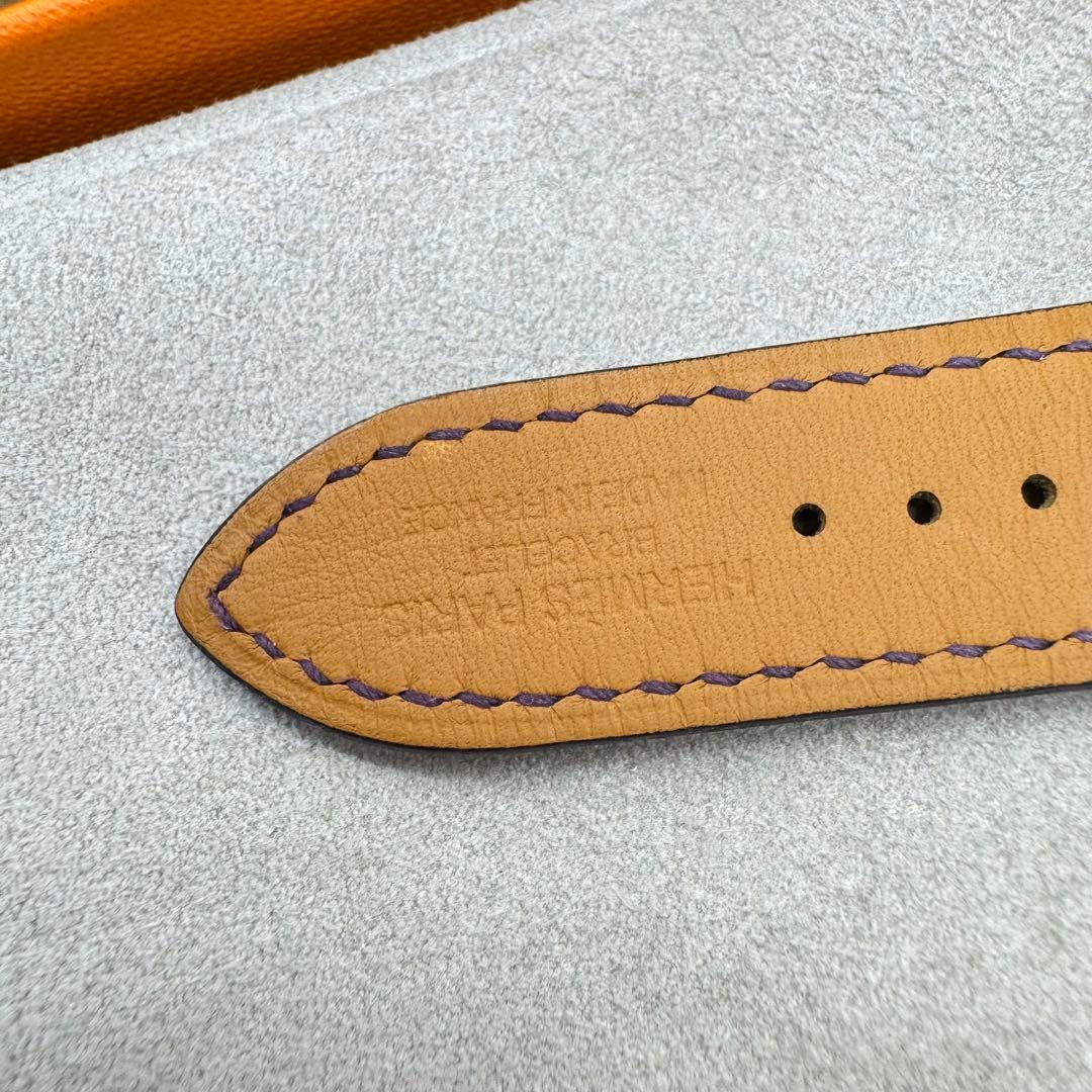 2466 希少　Apple Watch エルメス　カシス　紫　レザーバンド