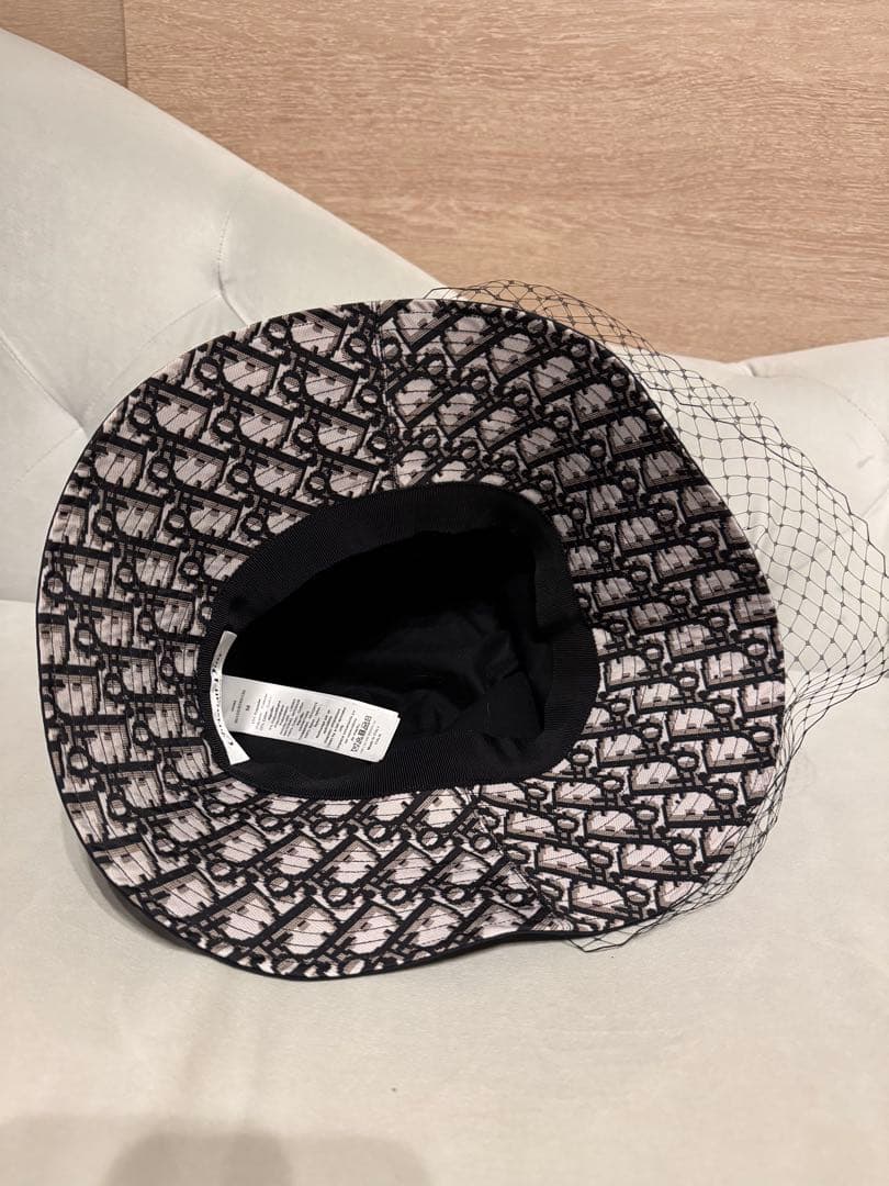 DIOR Teddy-D ベール付き ワイドブリム ボブハット