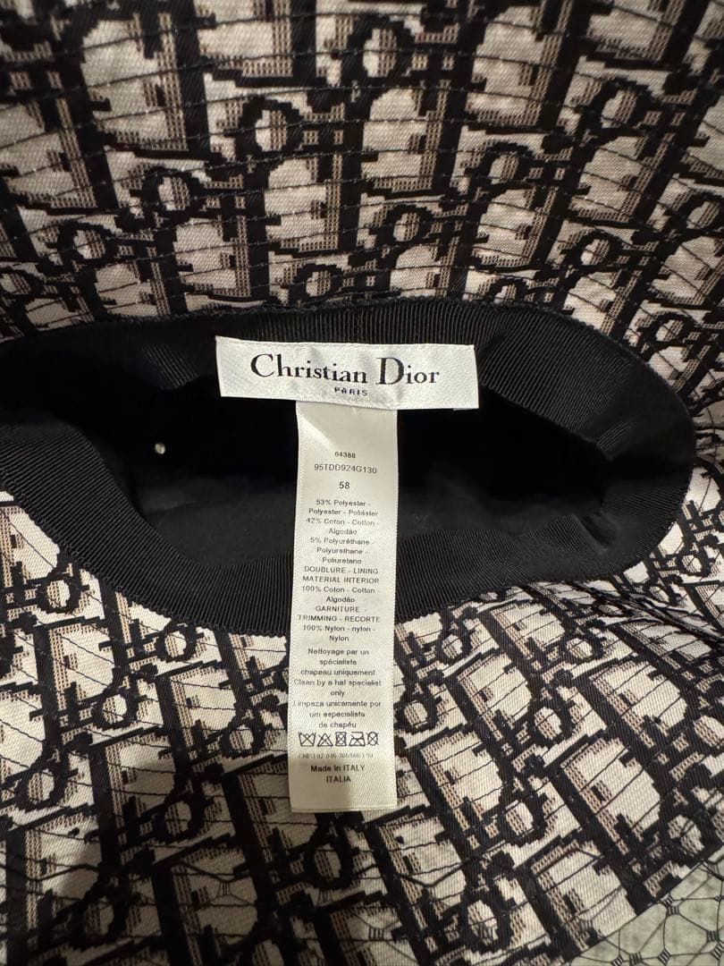 DIOR Teddy-D ベール付き ワイドブリム ボブハット