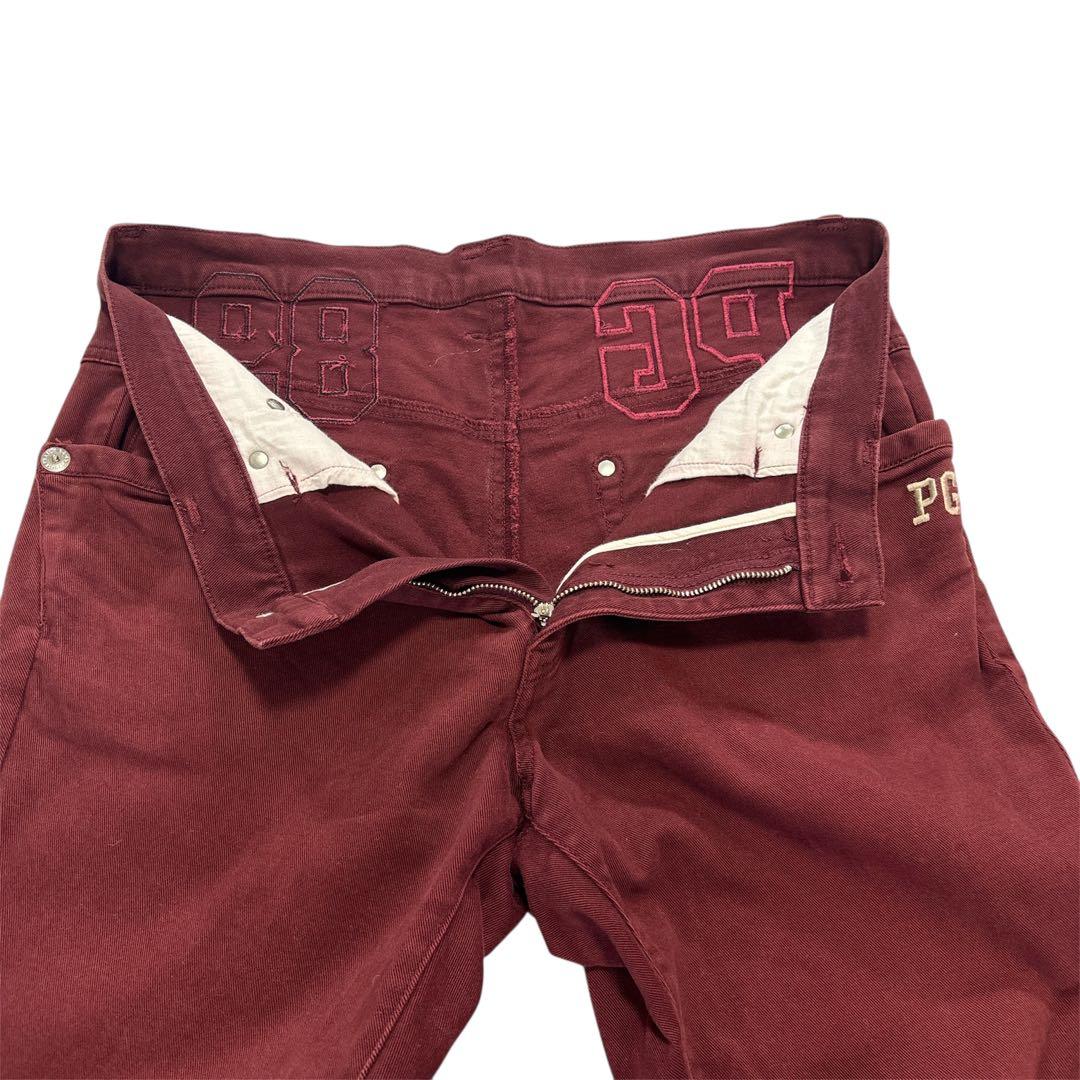 パーリーゲイツ　大きいサイズ　6/LL ロングパンツ　ボルドー　オールシーズン