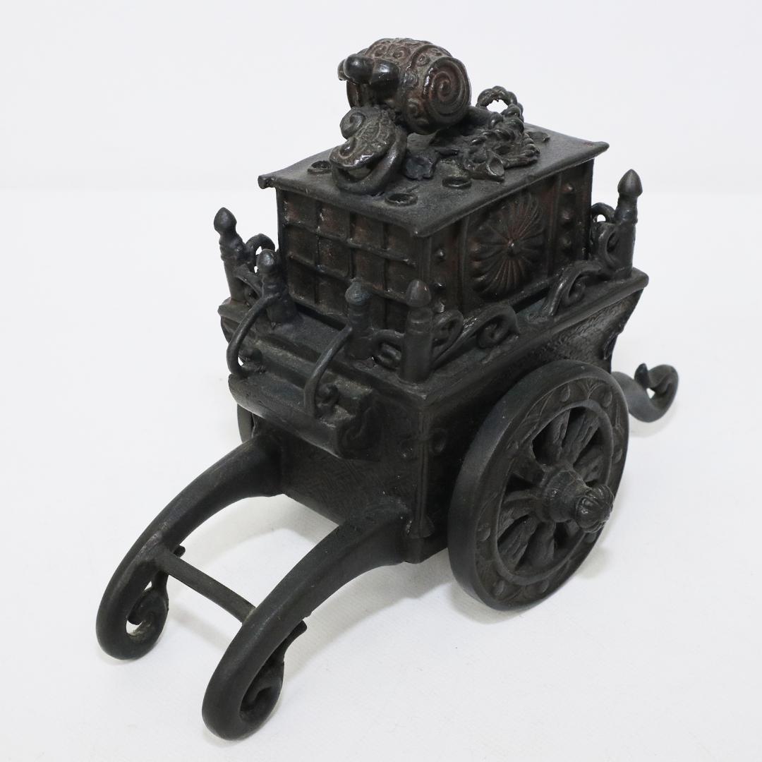 蝋型師 二上 元威 作　蝋型鋳銅　御所車香炉