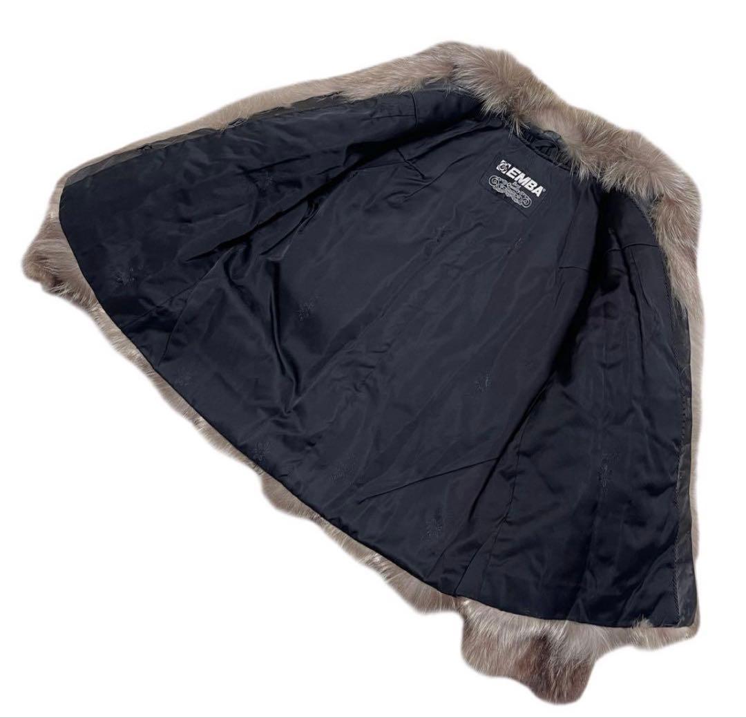 エンバ　毛皮　ファーコート　ブルーフォックス