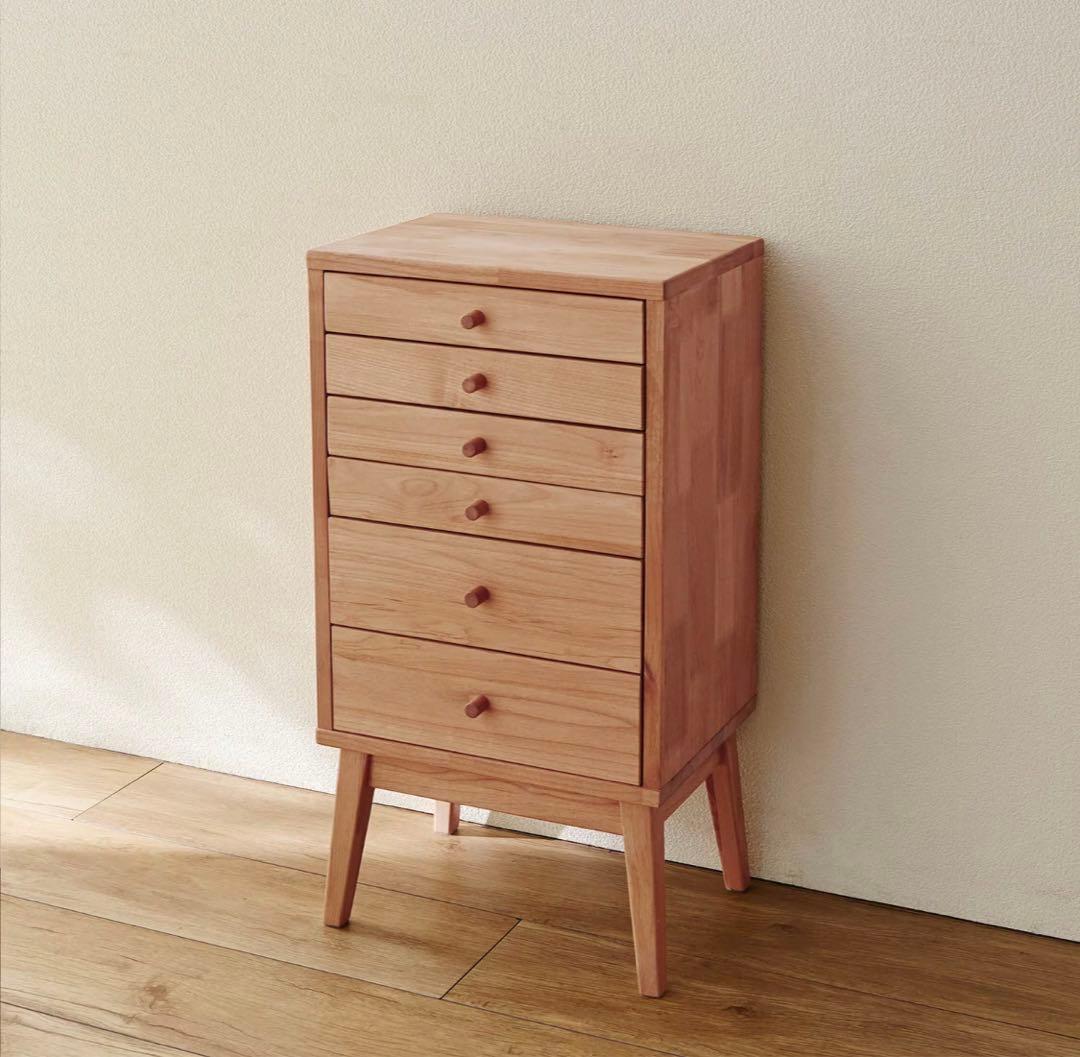 天然木 チェスト アルダー材