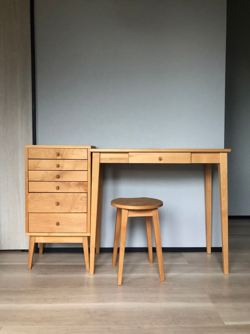 天然木 チェスト アルダー材