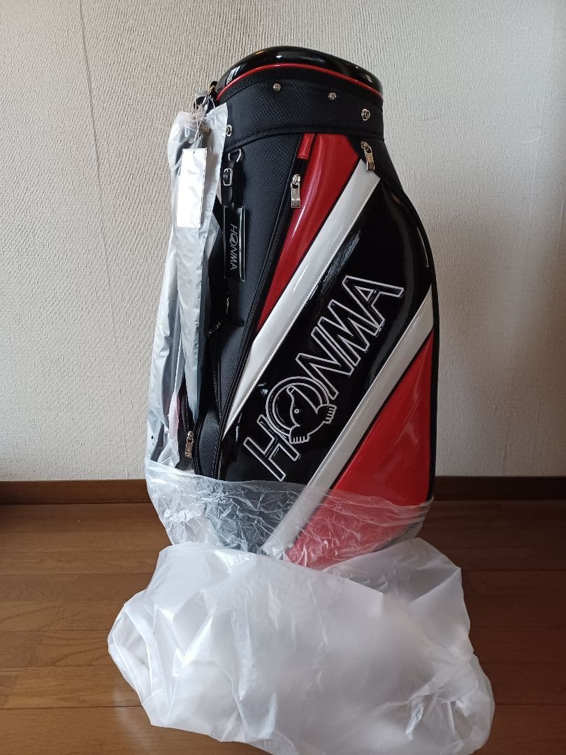 HONMA キャディバッグ 黒赤白