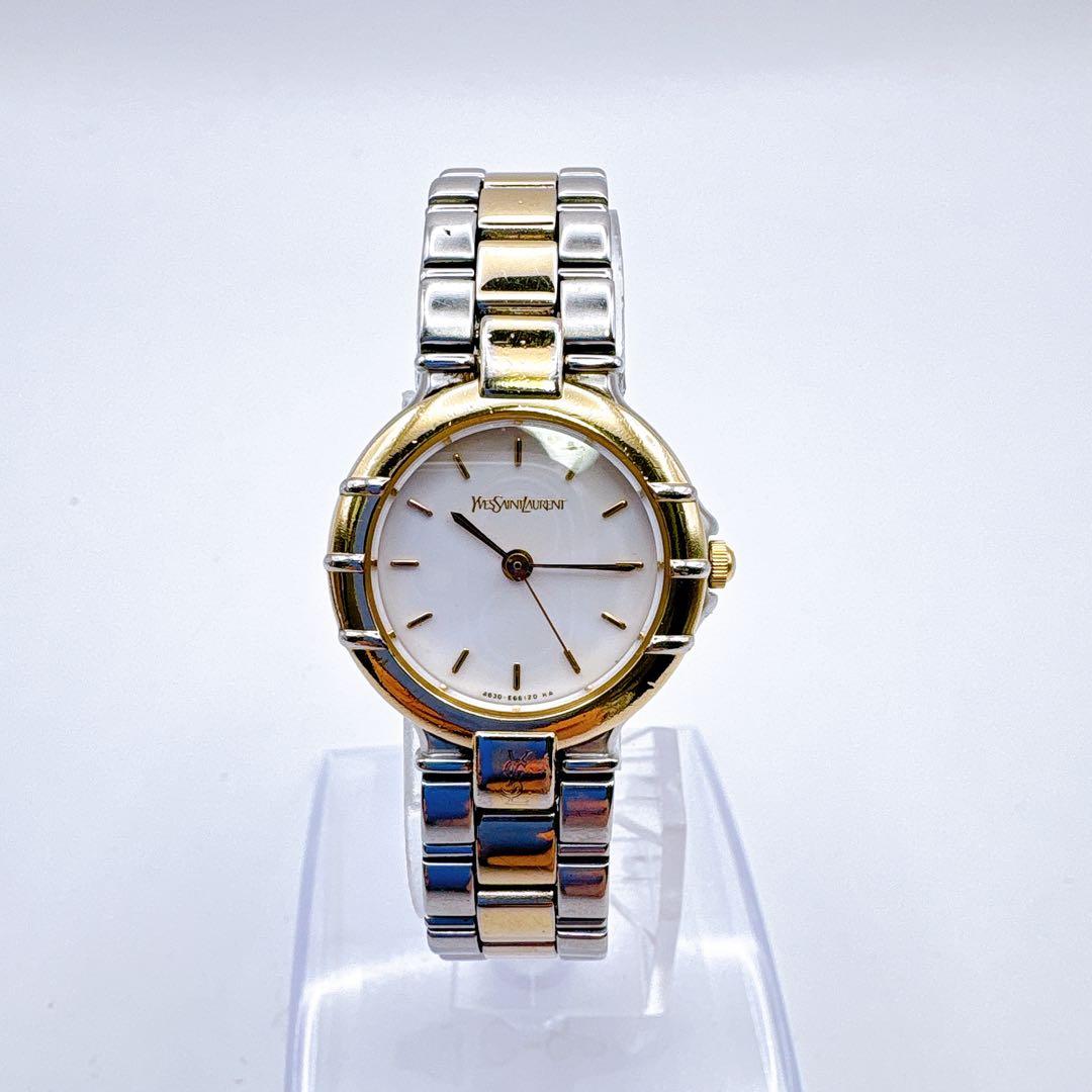 稼働品 Yves Saint Laurent 腕時計 クォーツ ゴールド