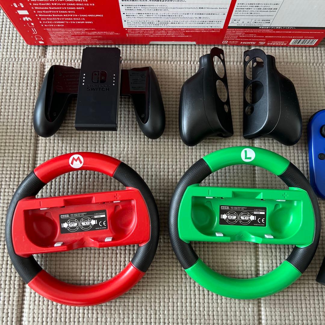 【Nintendo Switch 本体 セット】&【マリオカート用ハンドル付】