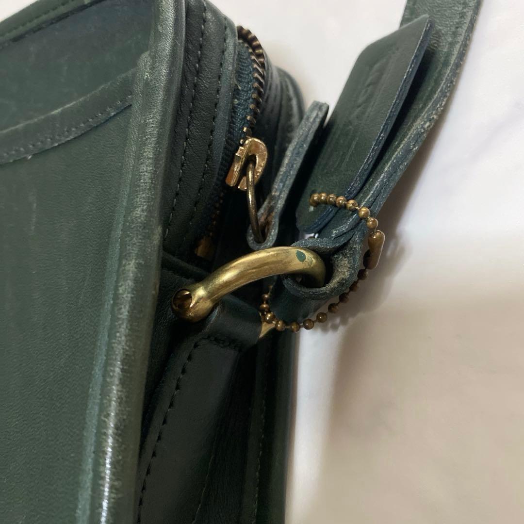 COACH オールドコーチ ショルダーバッグ クロスボディ USA製 グリーン