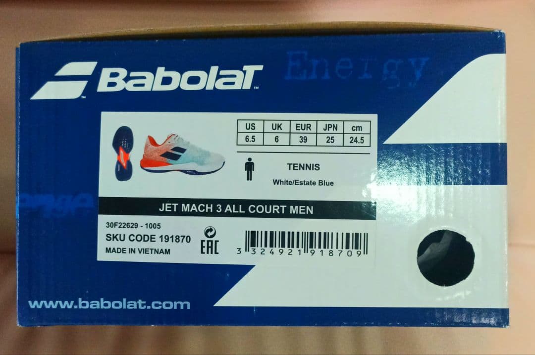 新品 JET MACH3 25cm [テニスシューズ メンズ]　Babolat