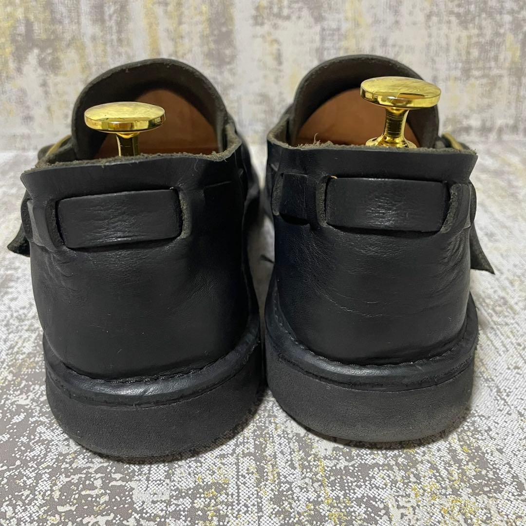 ★美品★オーロラシューズ ミドルイングリッシュ【26】ブラック ビブラムソール