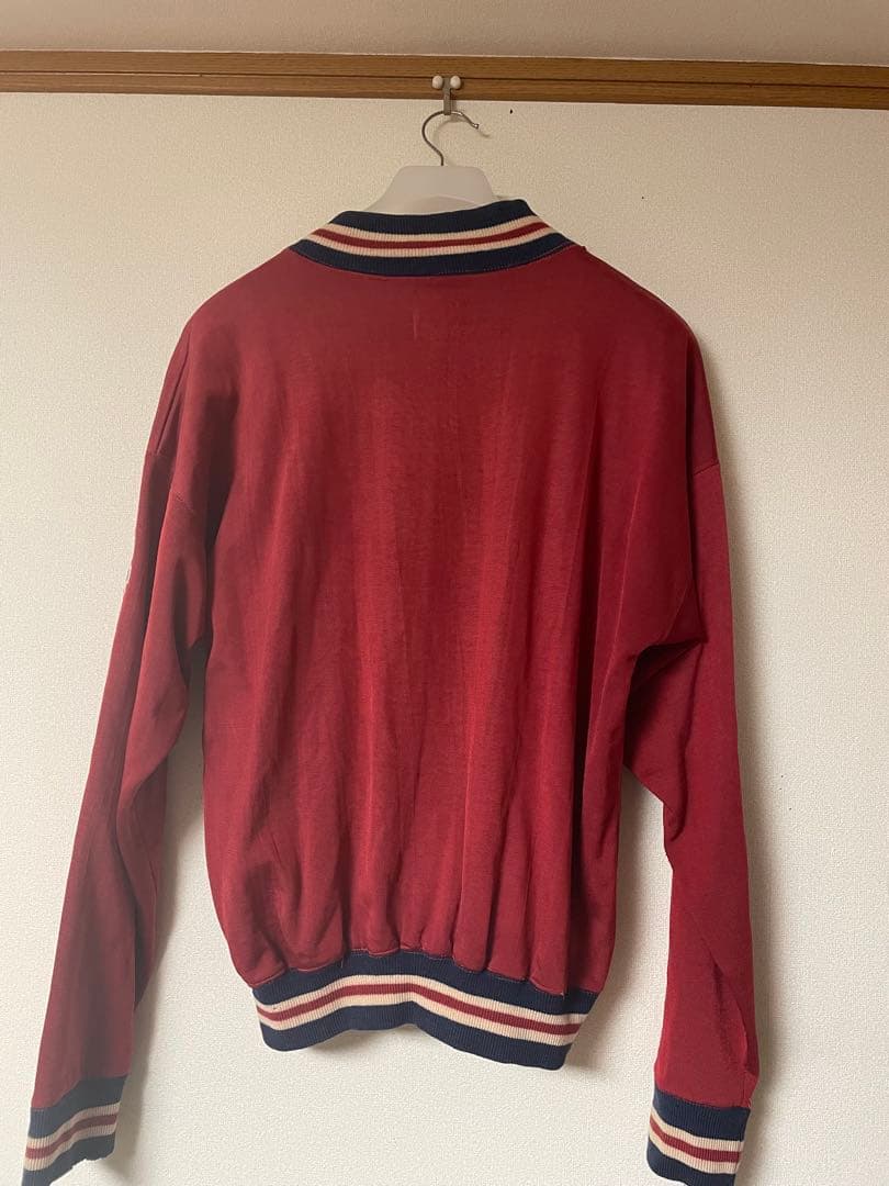 60sヴィンテージ 赤色 Champion PENN FROSH ハーフジップM