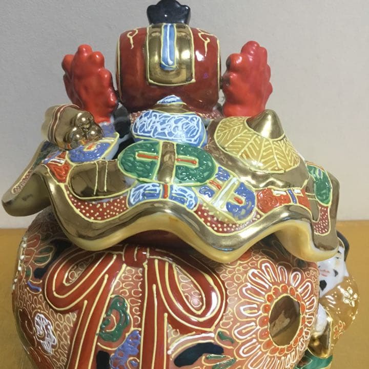 九谷焼　香炉　七福神　恵比寿大黒布袋様宝づくし　縁起置物