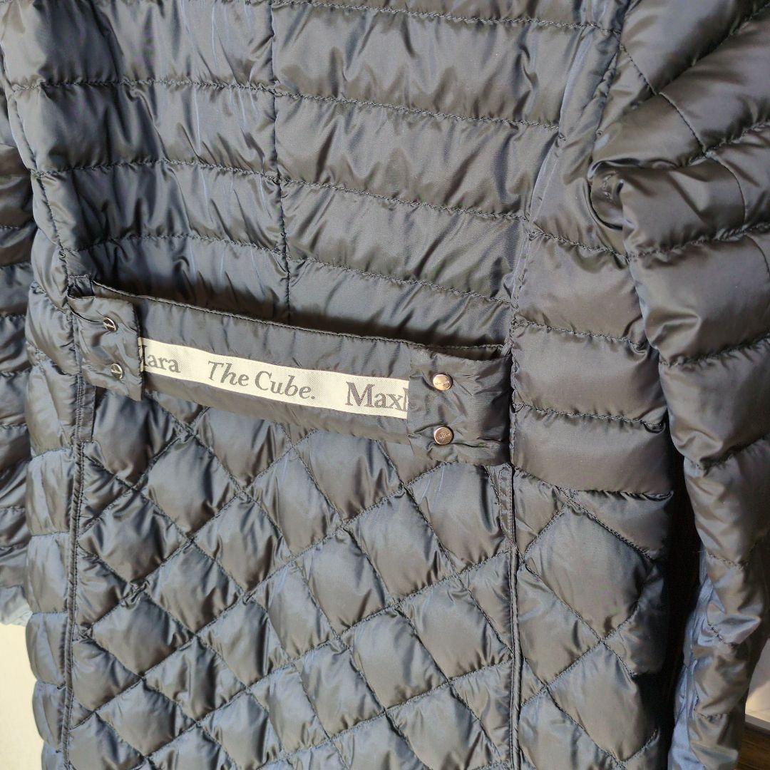 22AW マックスマーラCUBEダウンロングコート　ヌートリアファー付ポーチあり