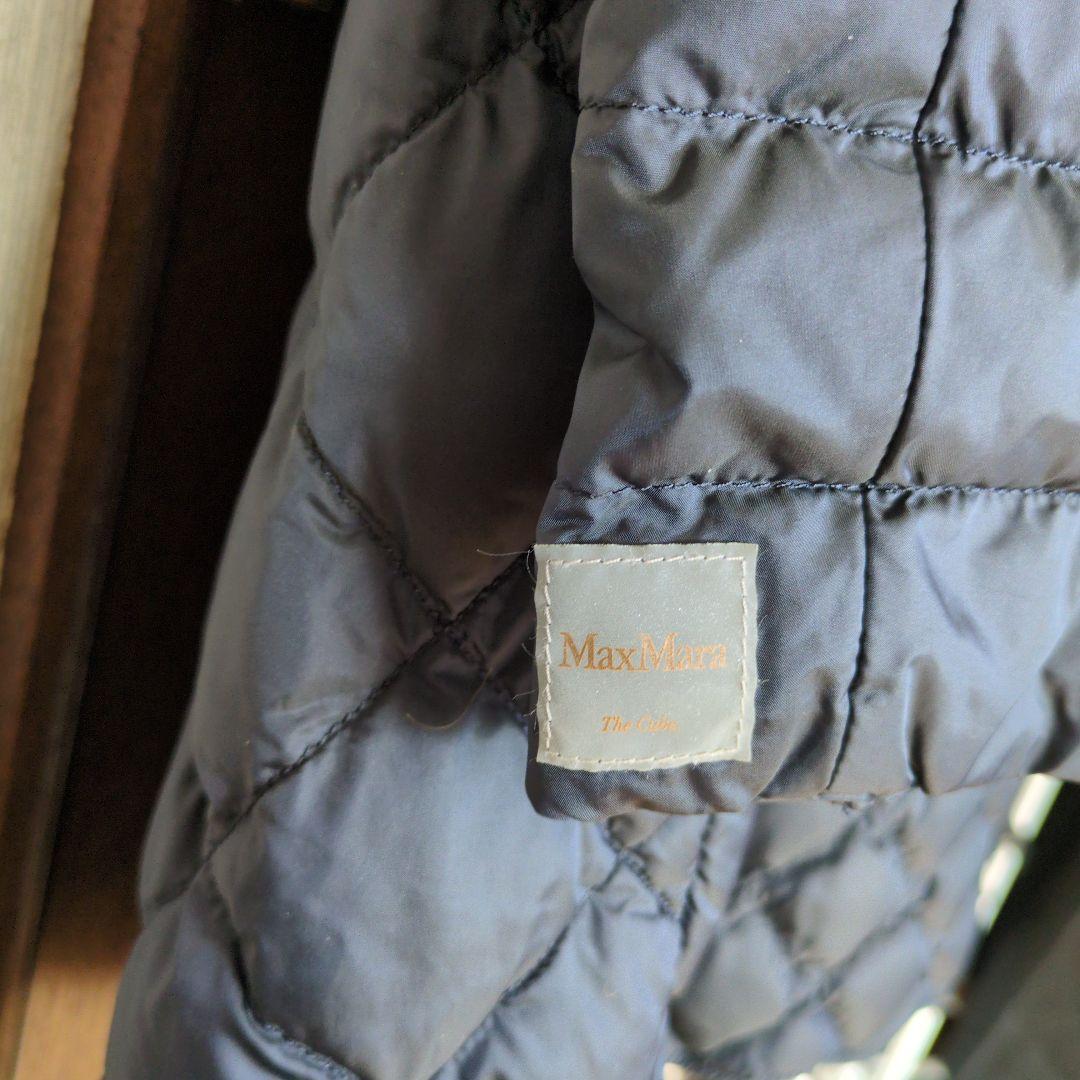 22AW マックスマーラCUBEダウンロングコート　ヌートリアファー付ポーチあり