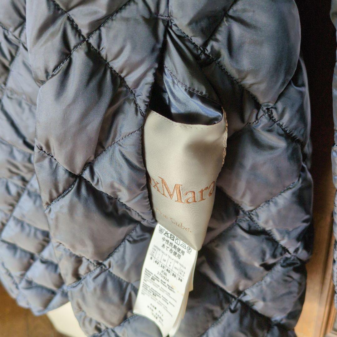 22AW マックスマーラCUBEダウンロングコート　ヌートリアファー付ポーチあり