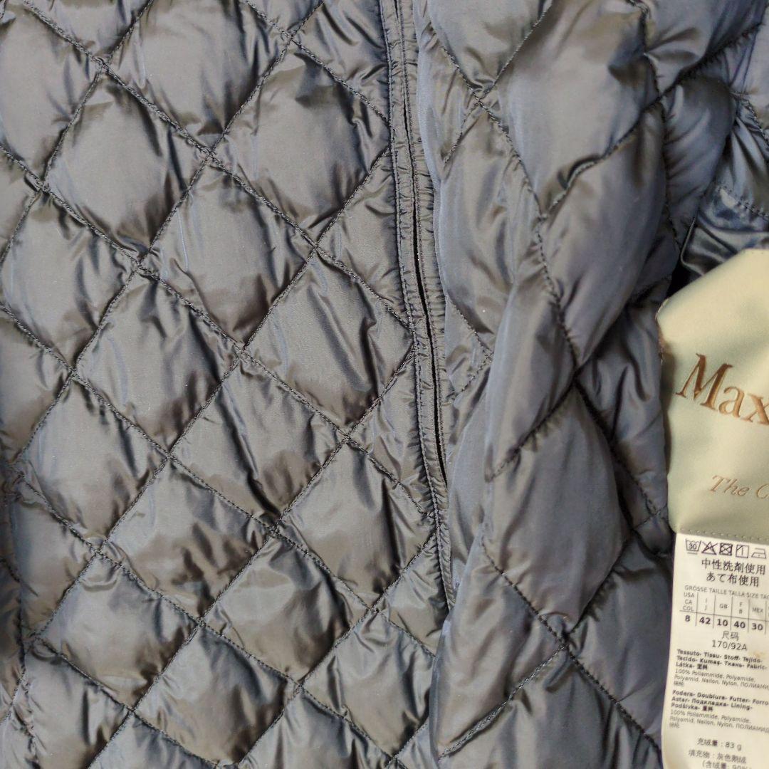 22AW マックスマーラCUBEダウンロングコート　ヌートリアファー付ポーチあり