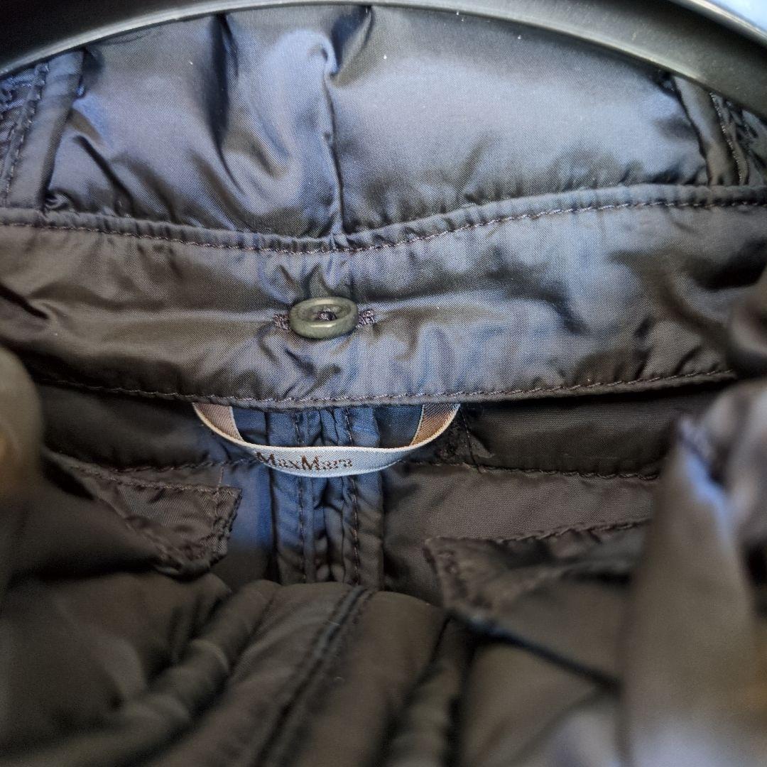 22AW マックスマーラCUBEダウンロングコート　ヌートリアファー付ポーチあり