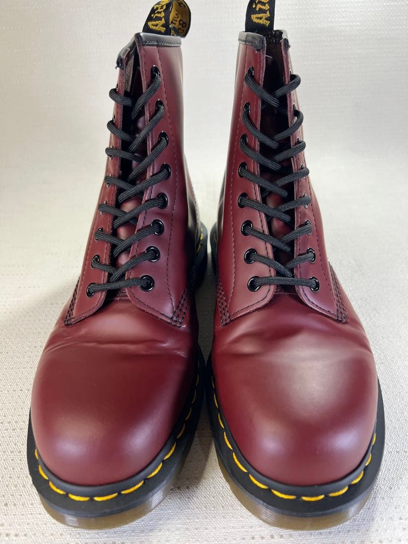 UK9_28cm Dr.Martens 1460 8ホールブーツ チェリーレッド