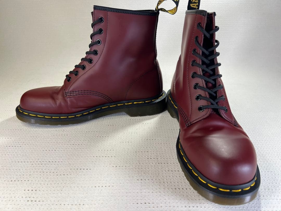 UK9_28cm Dr.Martens 1460 8ホールブーツ チェリーレッド
