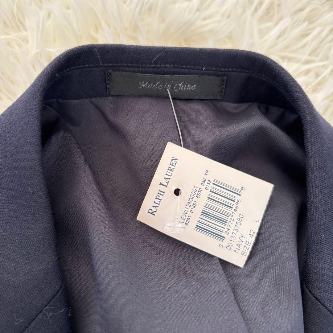 未使用ラルフローレンRALPH LAUREN 金釦紺ブレ2Bテーラードジャケット