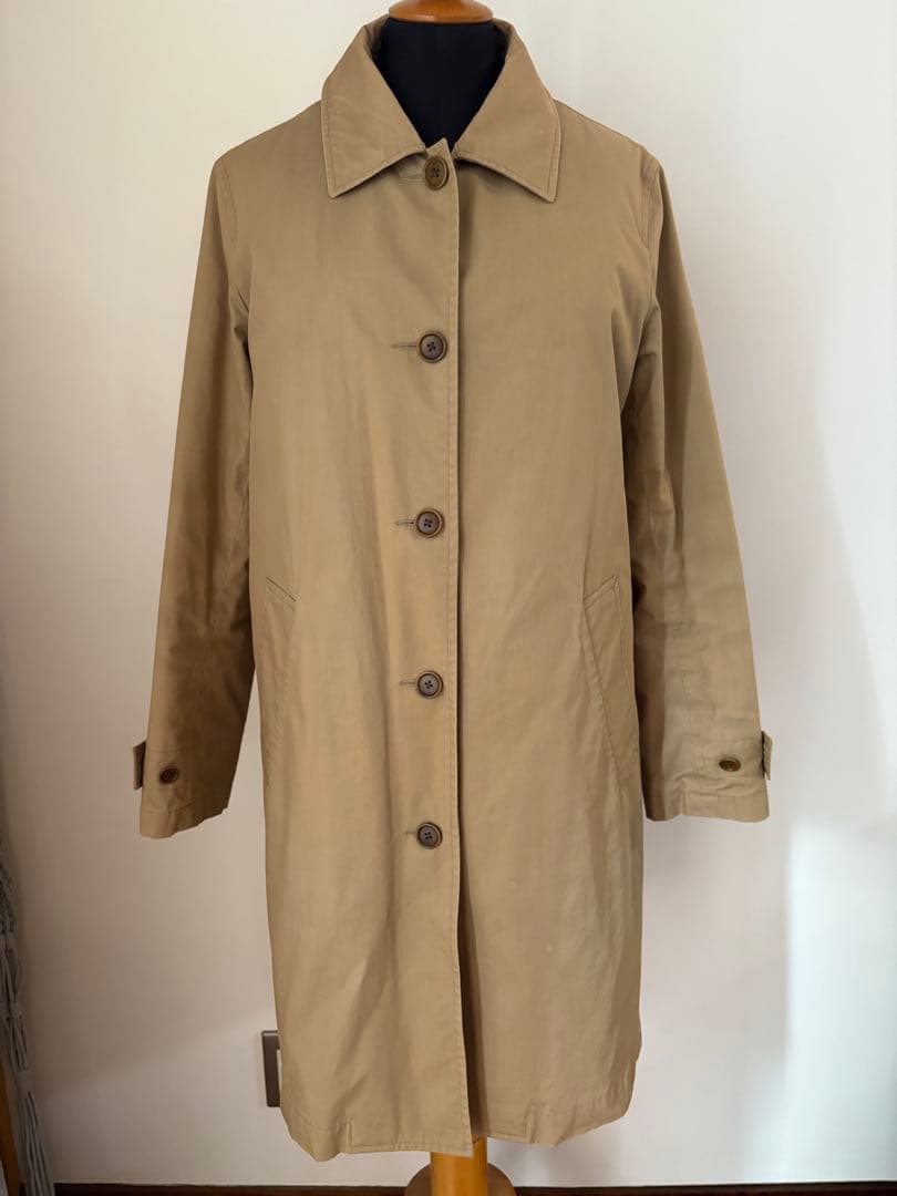 マーガレットハウエル ロングステンカラーコート ダウンライナー付 ベージュ II