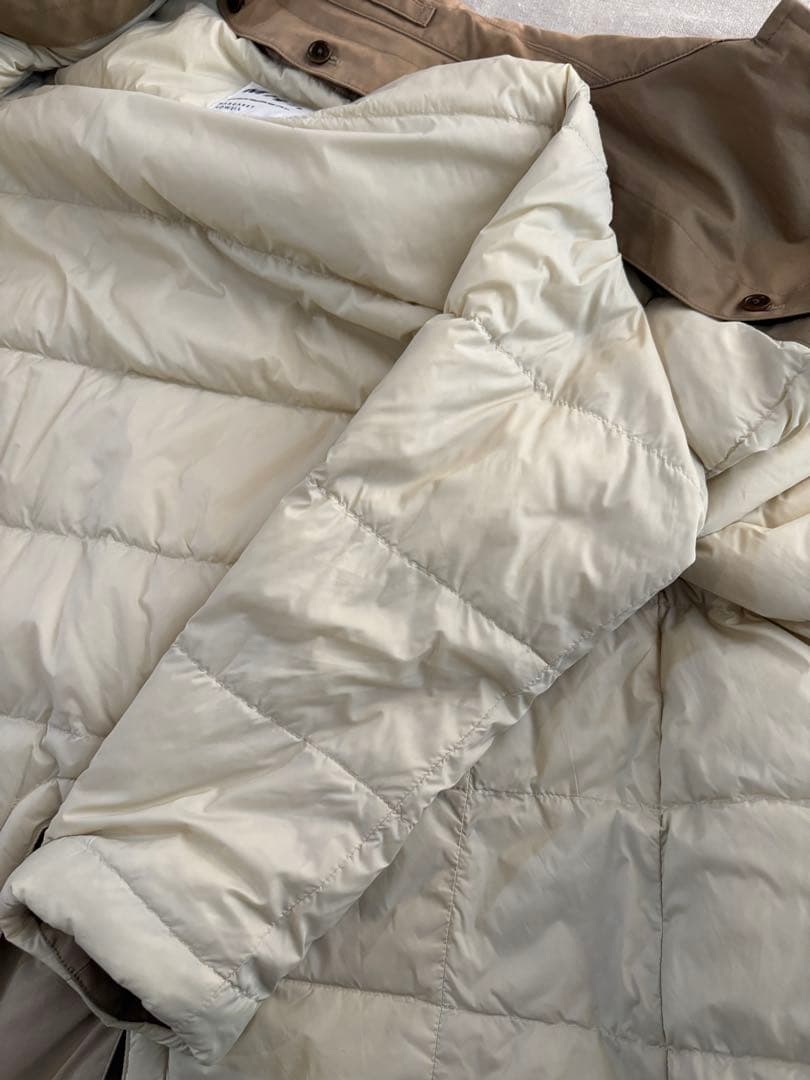 マーガレットハウエル ロングステンカラーコート ダウンライナー付 ベージュ II