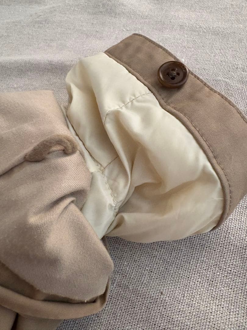 マーガレットハウエル ロングステンカラーコート ダウンライナー付 ベージュ II