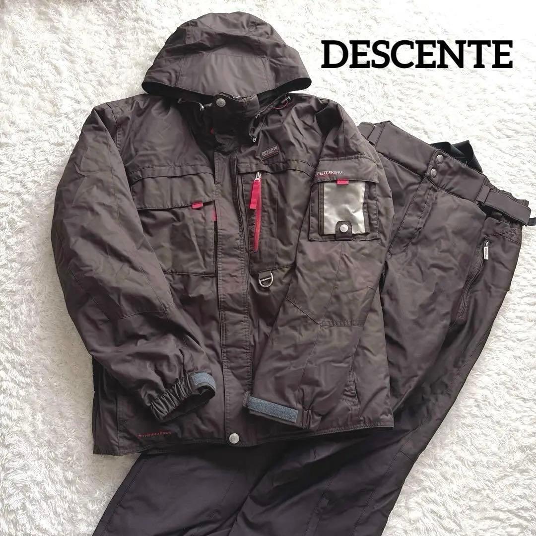 デサント スキーウェア スノボー ウェア 上下セット M L 焦げ茶