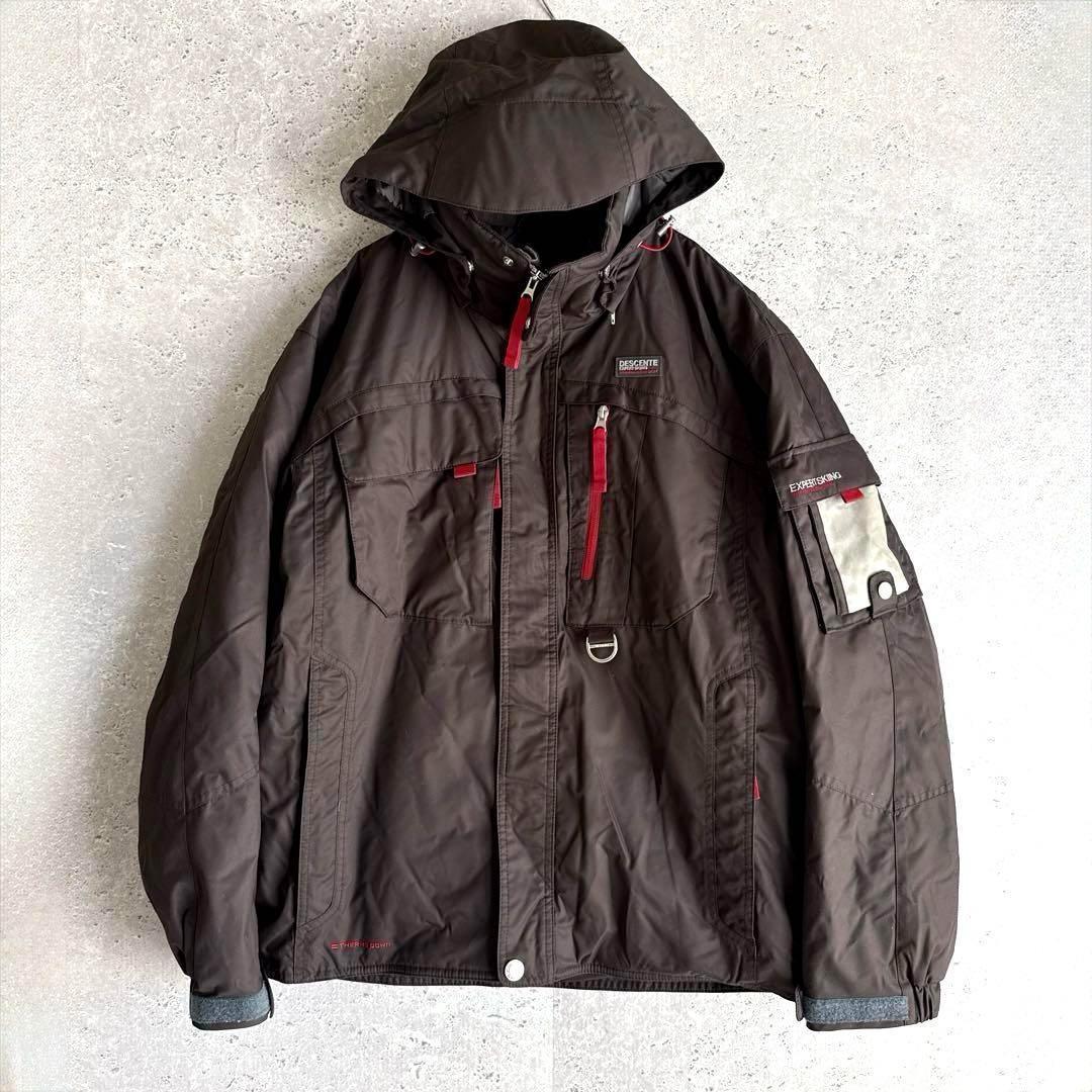 デサント スキーウェア スノボー ウェア 上下セット M L 焦げ茶