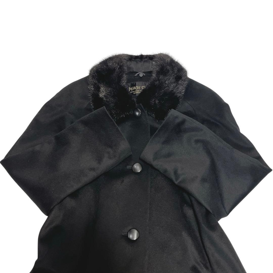 極美品✨カシミヤ100% マキシ丈ロングコート SAGA MINK 2WAY