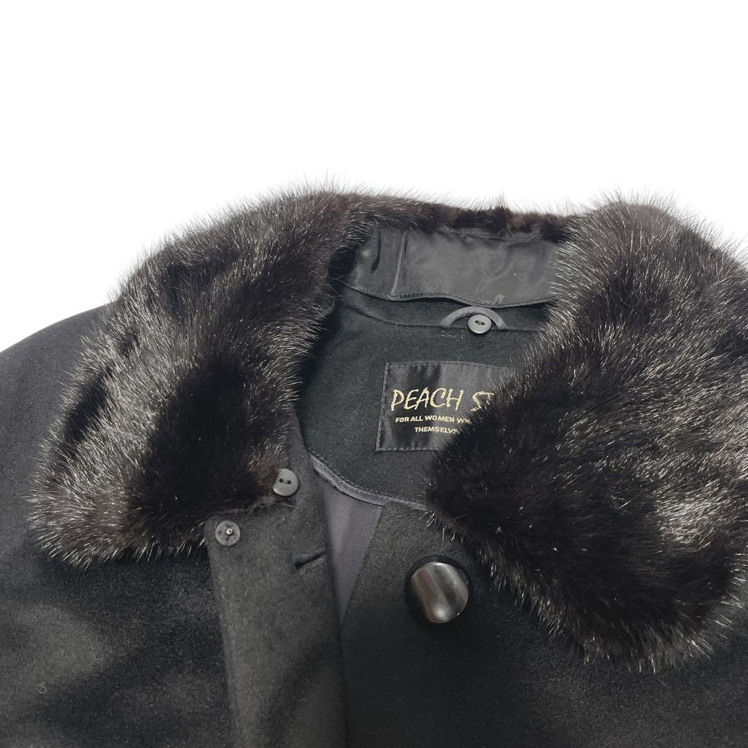 極美品✨カシミヤ100% マキシ丈ロングコート SAGA MINK 2WAY