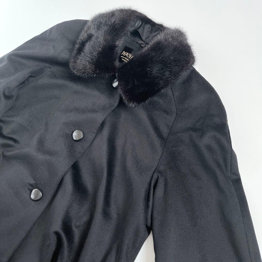 極美品✨カシミヤ100% マキシ丈ロングコート SAGA MINK 2WAY