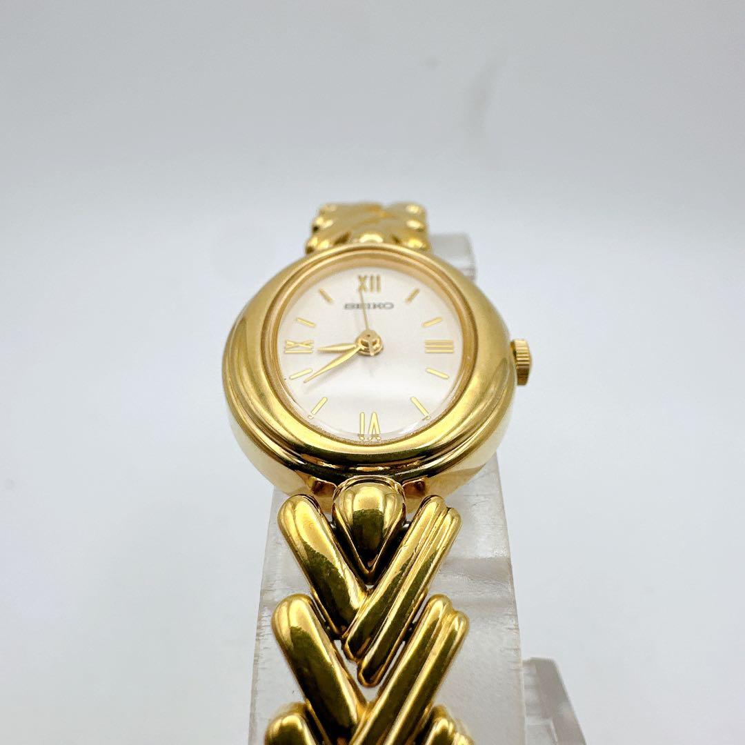 美品 稼動品 SEIKO セイコー クオーツ レディース腕時計 ゴールド