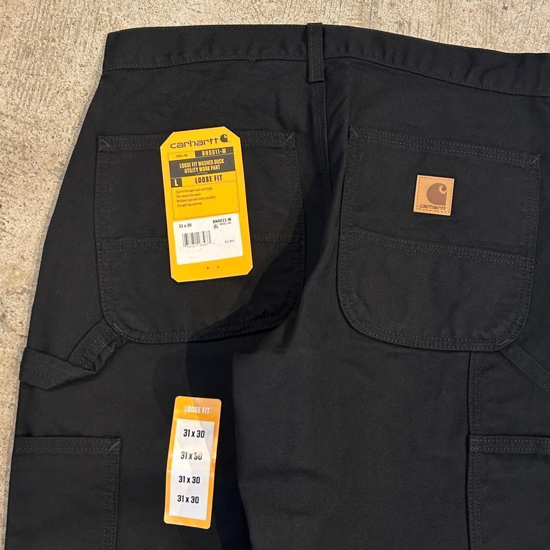 新品 カーハート B11 ウォッシュド ダック ペインター パンツ黒 31x30